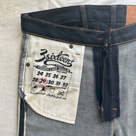 3sixteen Selvedge Denim Women’s Skinny Fit Jeans 66BSP 29x34 Self Edge - Picture 8 of 14
